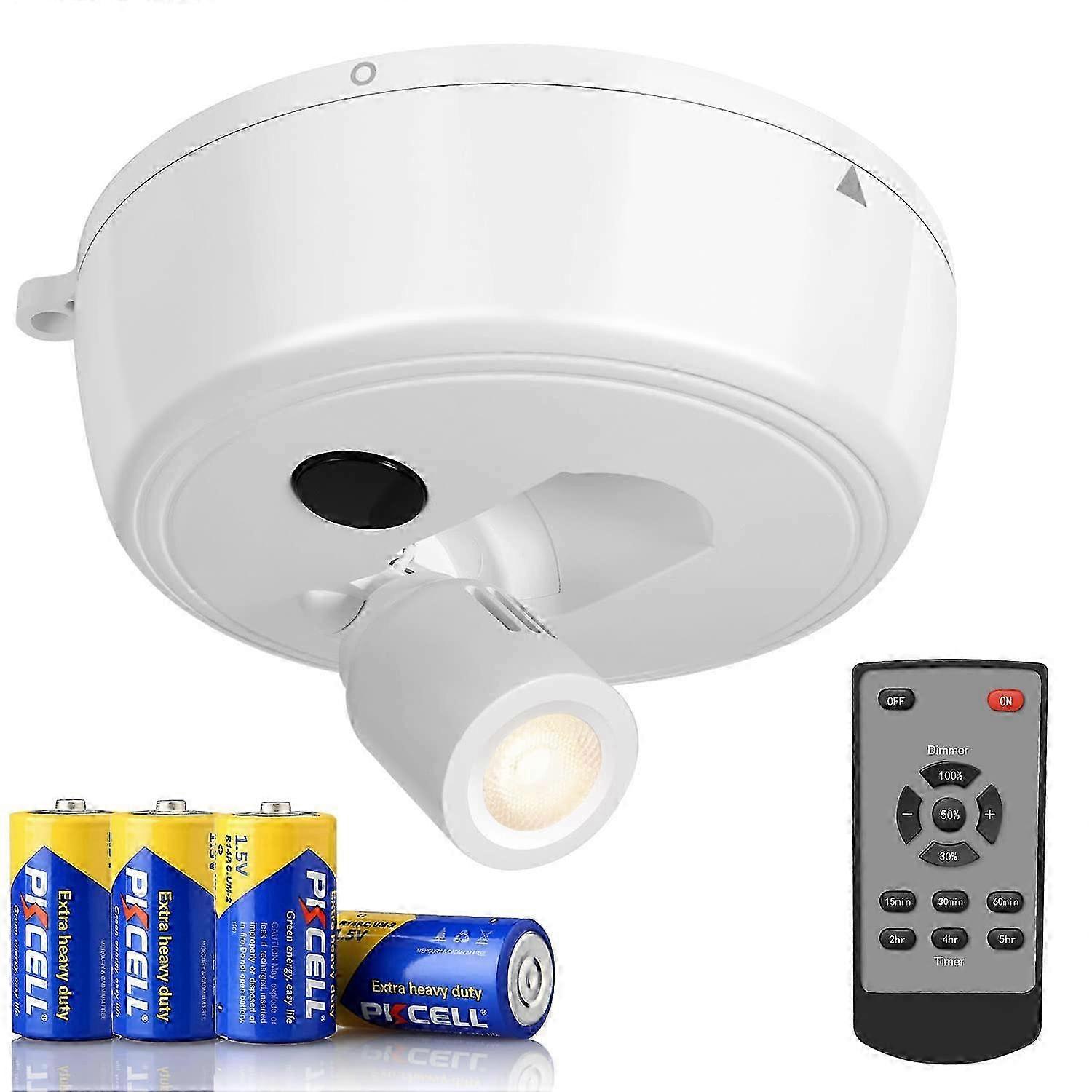 Wireless LED Spot Lights with Remote Control, Battery-Powered Interior Lighting