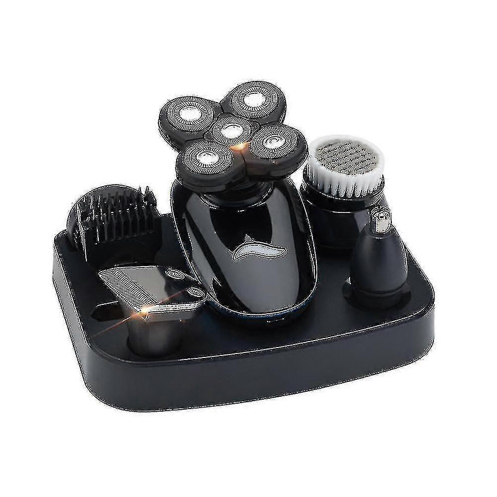 Mens 5 In 1 Rechargeable Usb Waterproof Rotary Shaver Zhexin 2025