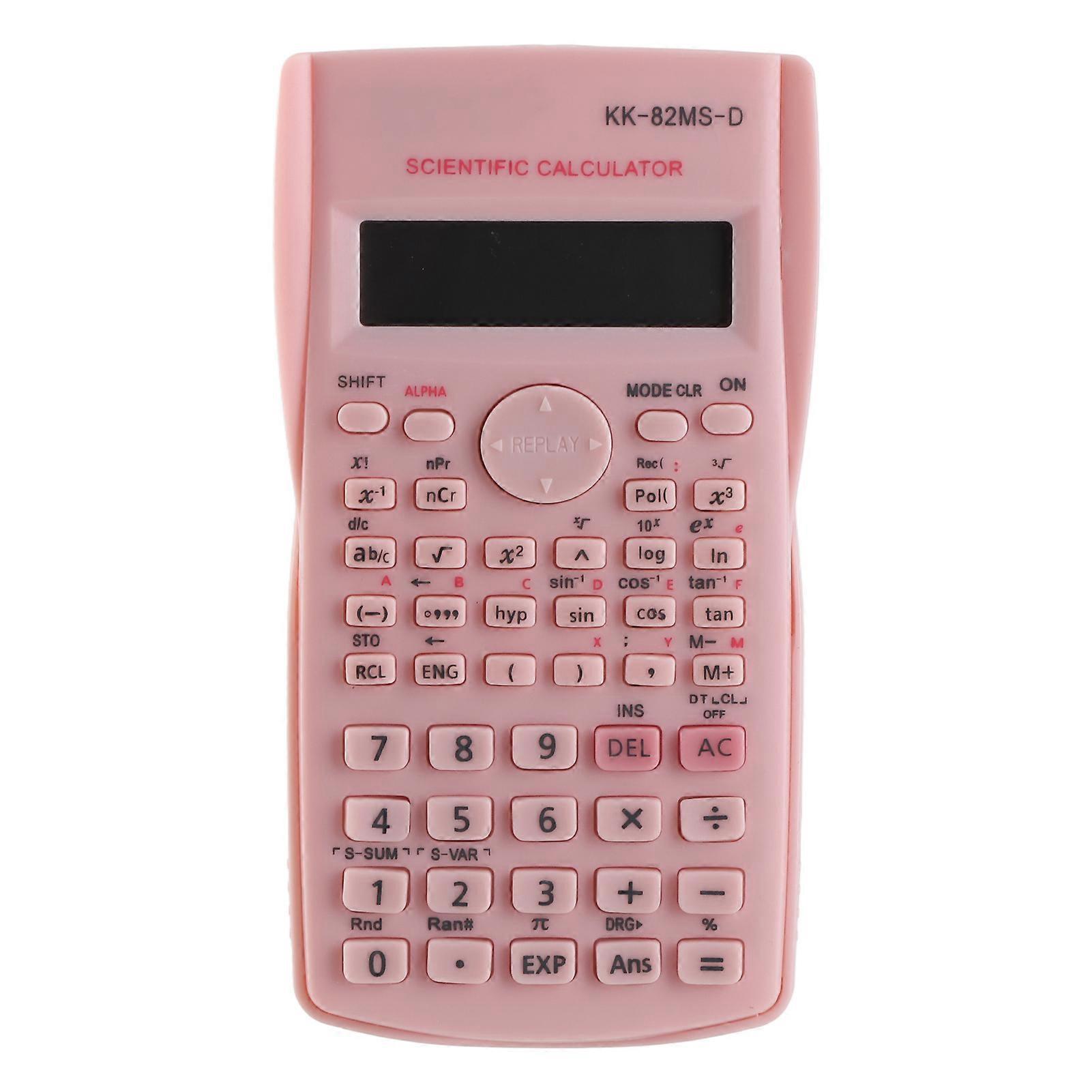 Scientific Calculator 12 Digit 240 Functions Multifunction Large Display Function Calculator with Sliding Hard Cover Sakura Pink