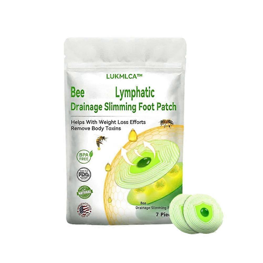 7pcs(A)$Bee venom lymphatic drainage weight loss foot patch