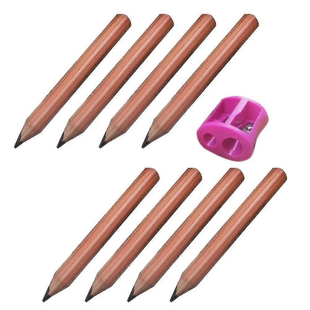 Mini Wooden Triangular Pencils Suitable for Kindergarten, 3.5 Inches in Length, Set of 8 Pieces