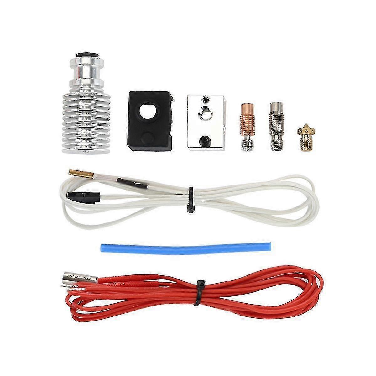 High-Temp Resistant Aluminum Hotend Extruder Nozzle Kit with Fast Replacement Hose for Prusa MK3S+ 3D Printer