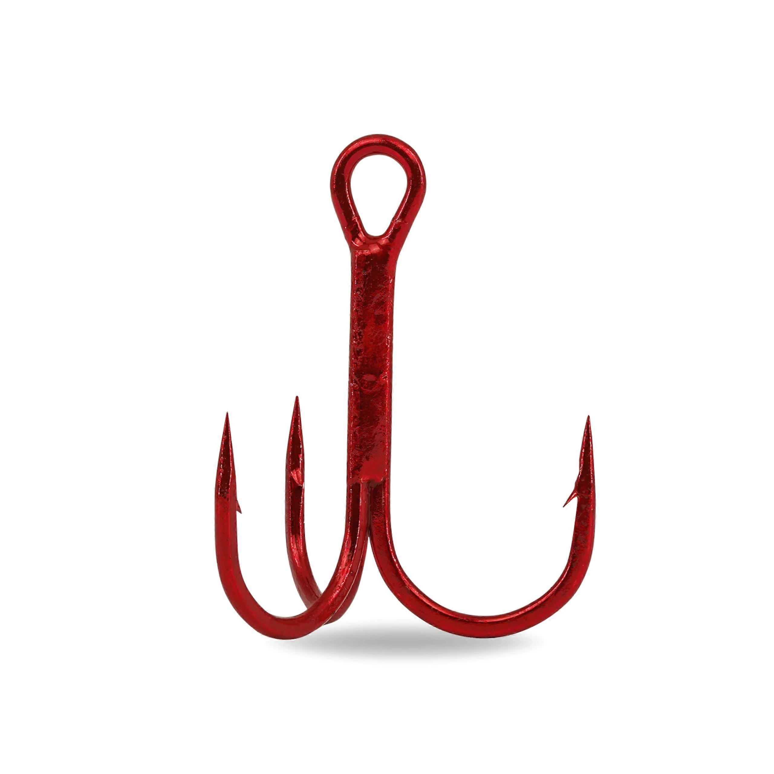 Hook Treble 13R Size 6 Drilling Red