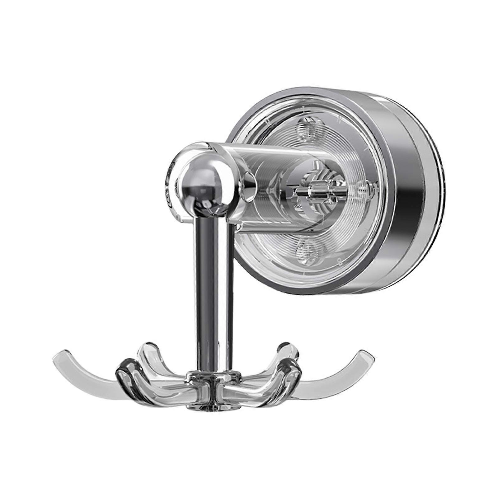 Upgrades 6 Rotating Claw Suction Cup Hook Multifunctional 6 Claw Rotating Wall Hook for Kitchen Utensils Organization Translucent grey