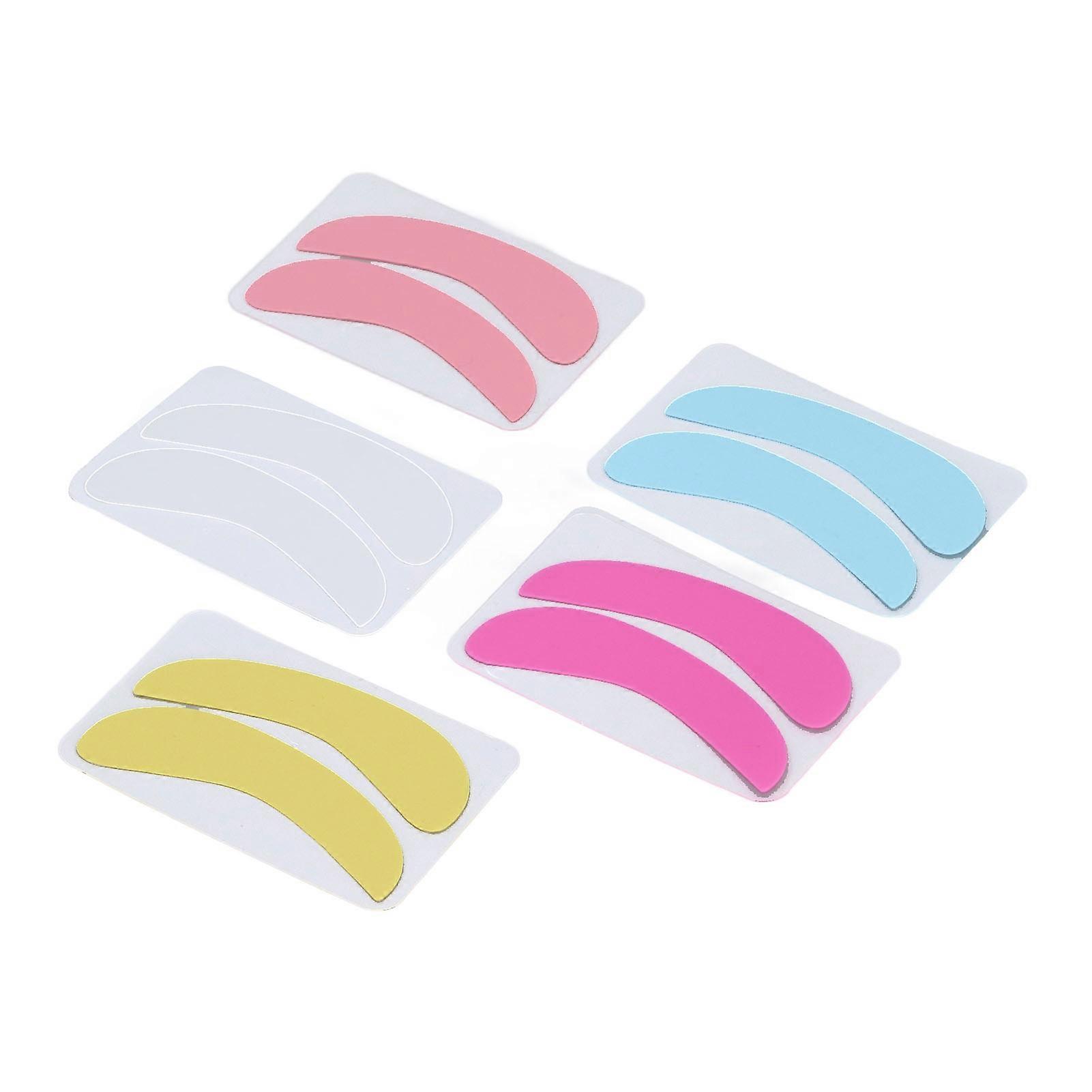 5 Pairs Eyelash Extension Under Eye Pads Half Moon Shaped Reusable Silicone Lash Grafting Eye Pads 