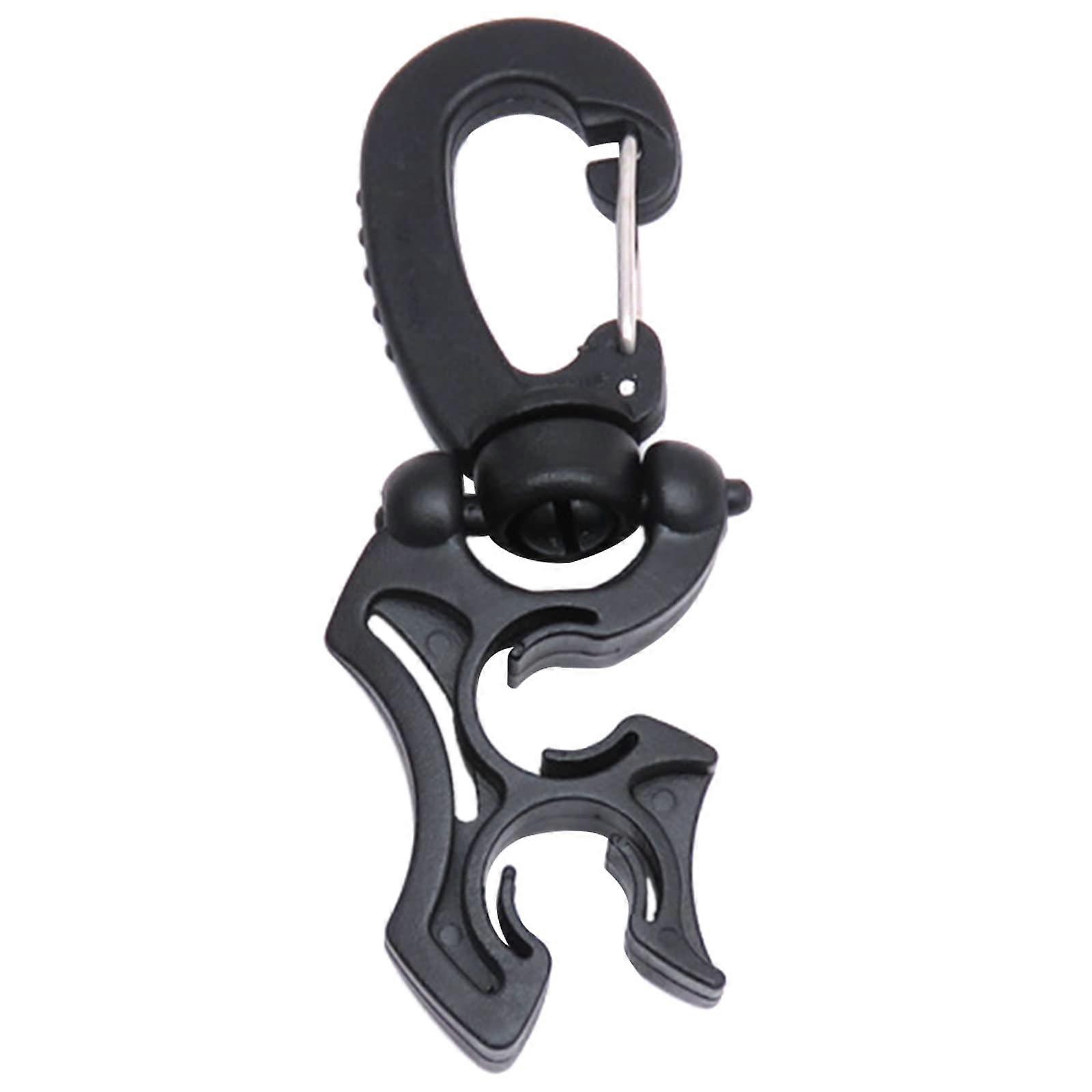 Diving Double Hose Holder Clip Diving Double BCD Hose Clip Diving And Snorkeling Equipment Part With Hook Buckle black 10x10mm