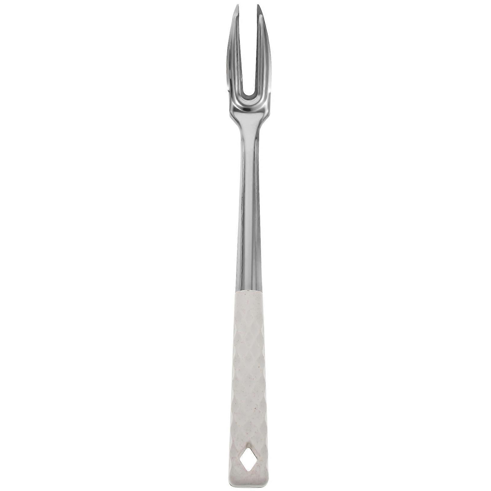 Robust Steel Fork for Kitchen Needs Featuring Sleek Brushed Handle Design