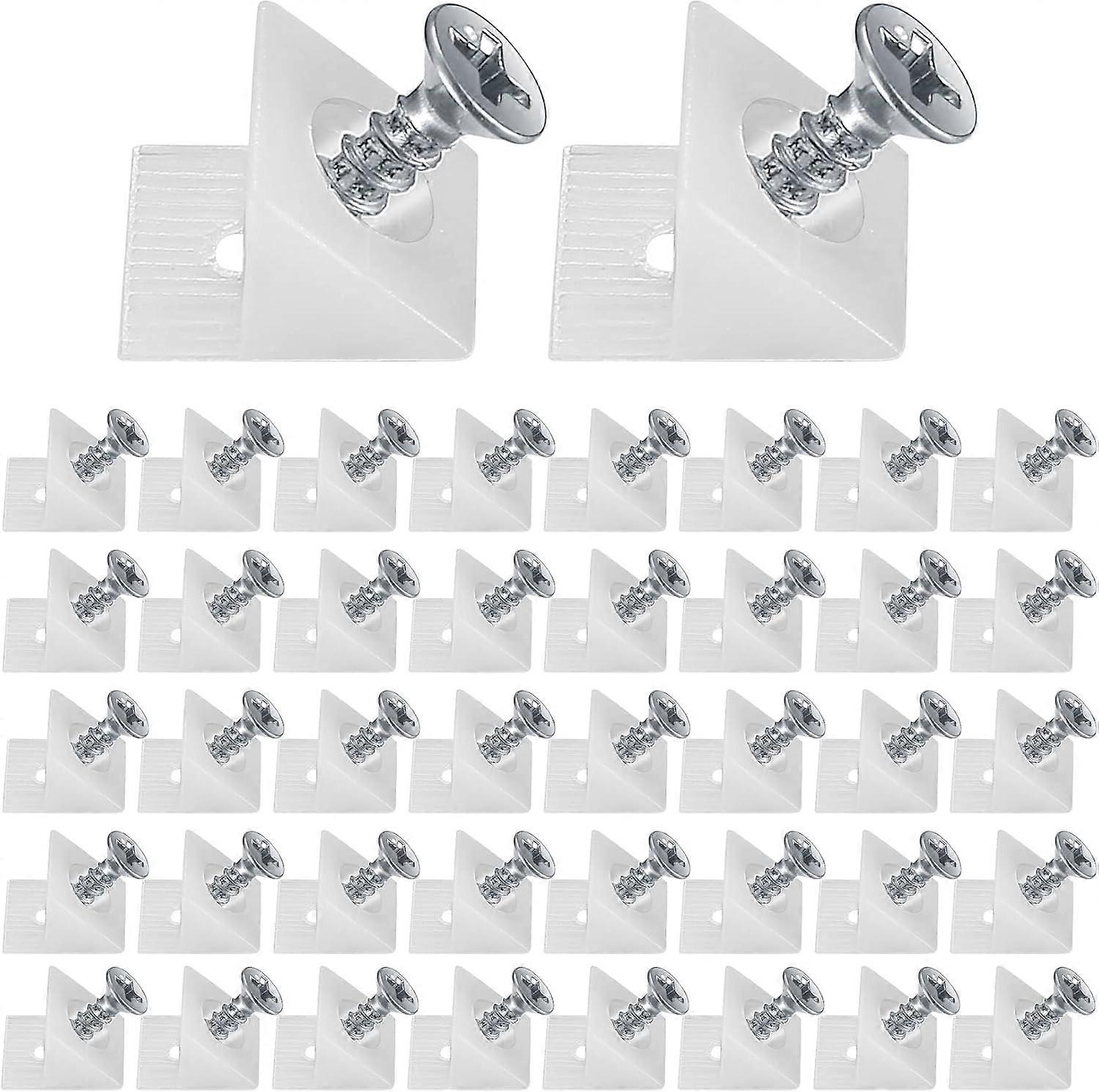120 Wedges - Screw Fastener - Cabinet Installation Kit - Drawer Backrests - Drawer Repair Kit with Screws - Furniture Drawer Sagging Repair