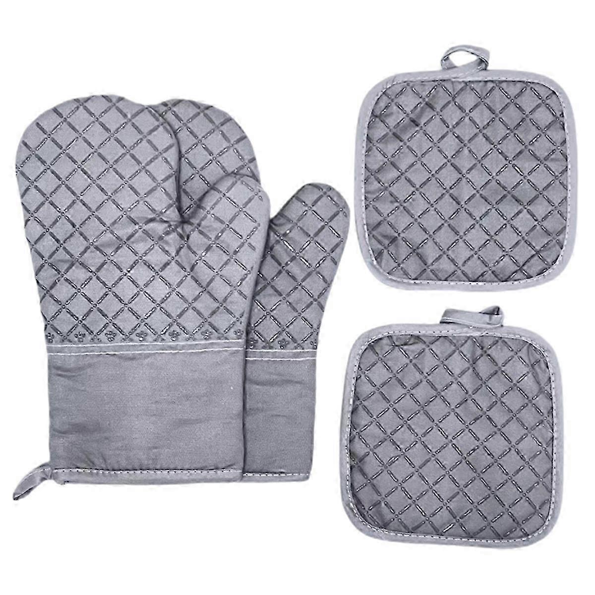 Heat-Resistant Silicone Oven Gloves for Cooking & Baking
