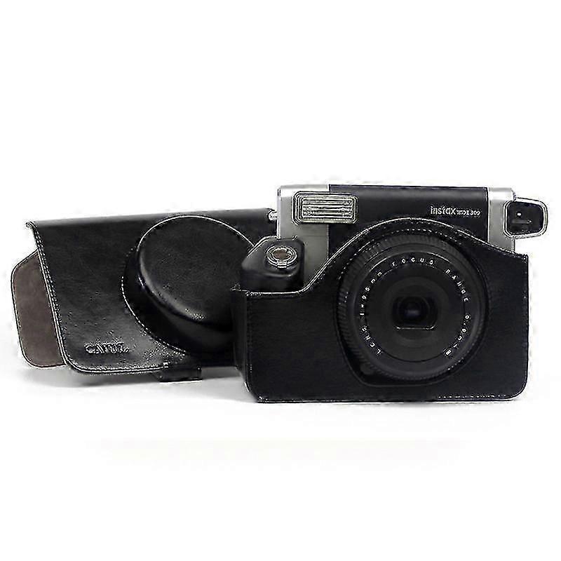 لحقيبة حمل من جلد PU من Fujifilm Instax Wide 300 Instant Camera في 5 ألوان بغطاء واقي من اللون الوردي والبني والأسود