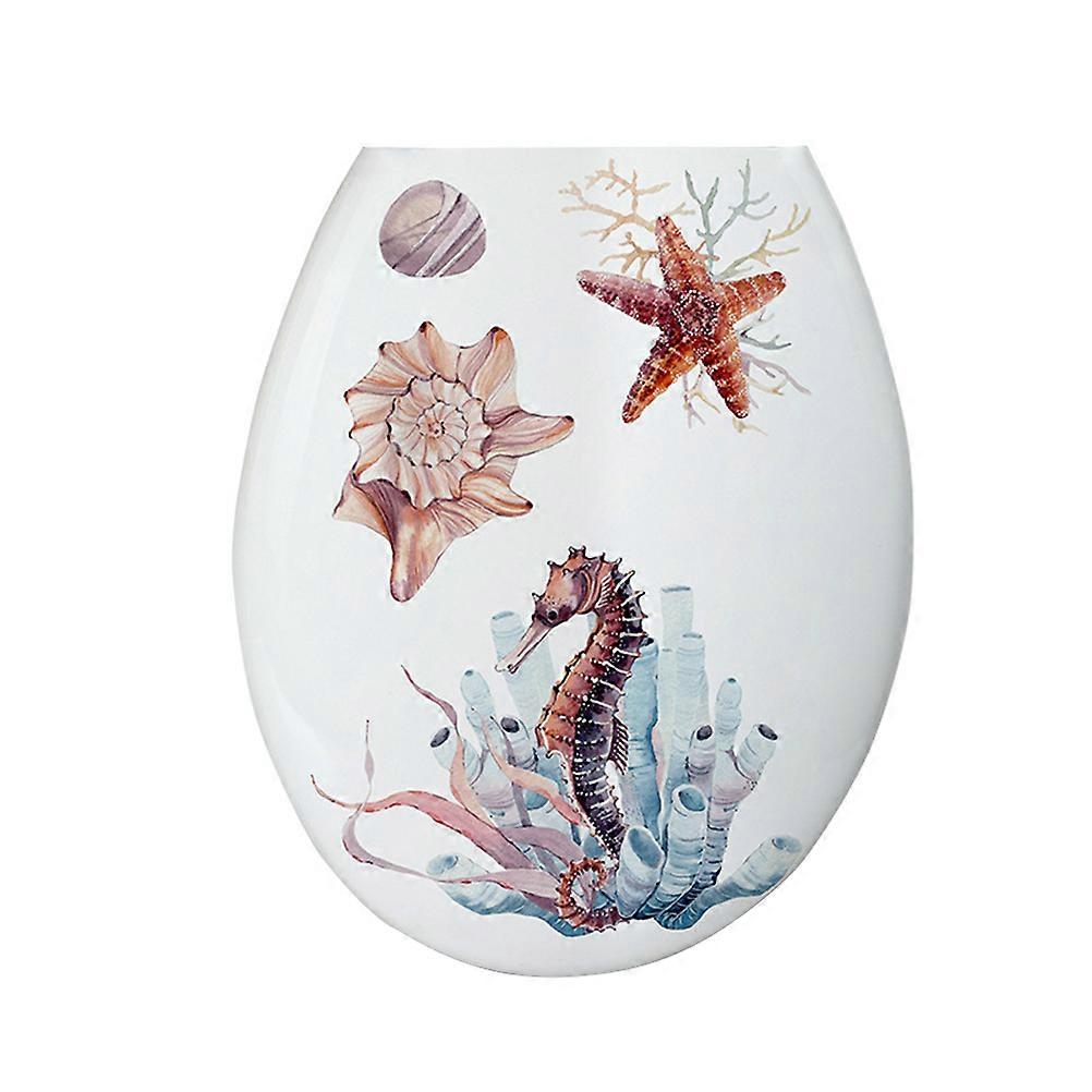 غطاء مقعد المرحاض المقاوم للماء على شكل حرف U خفيف الوزن صديق للبشرة للحياة اليومية للمنزل 18 بوصة 1 قطعة