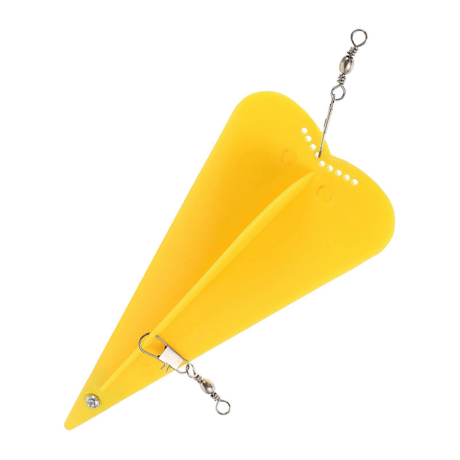 Adjustable Fishing Trolling Board Made of Durable Plastic for Bait Depth Control Yellow 10.5 Inches