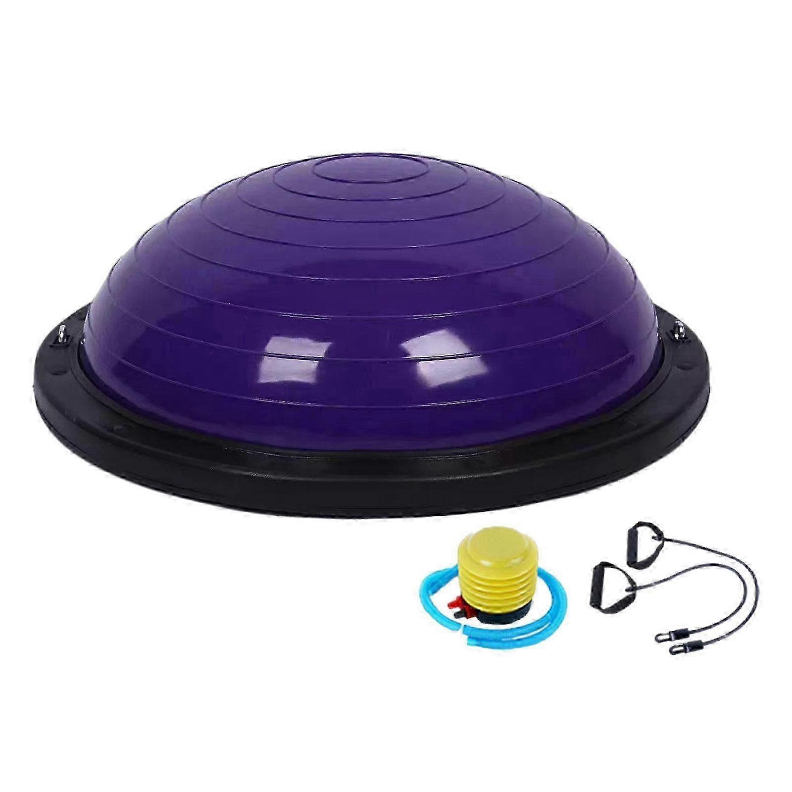 Half Exercise Ball for Home Gym Equipment - Purple Stability Hemisphere Ball