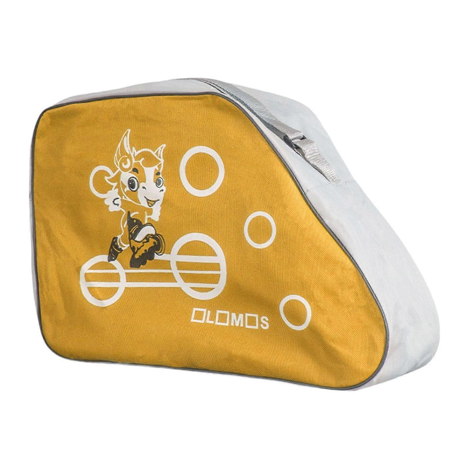 Roller Skate Storage Bag, Ice Skate Bag, Tote Bag, Shoulder Bag for Inline Skates, Child, Girl, Yellow