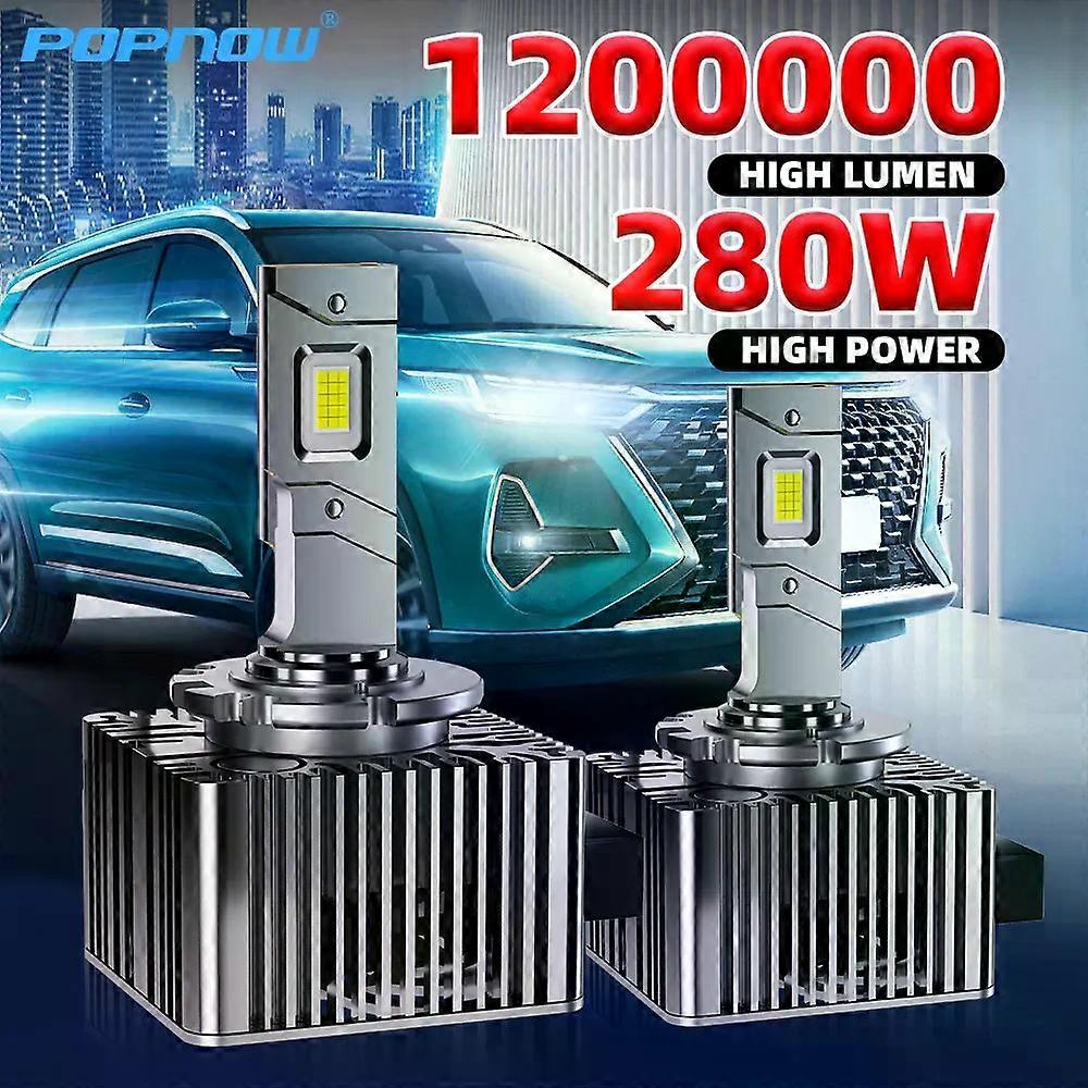 2Pcs NEW 280W D1S Led Headlight D3S Canbus Bulbs CSP D4S D5S D2S Led Lights 120000LM D4R D2R Car Lamp D Series Car Bulbs 6000K