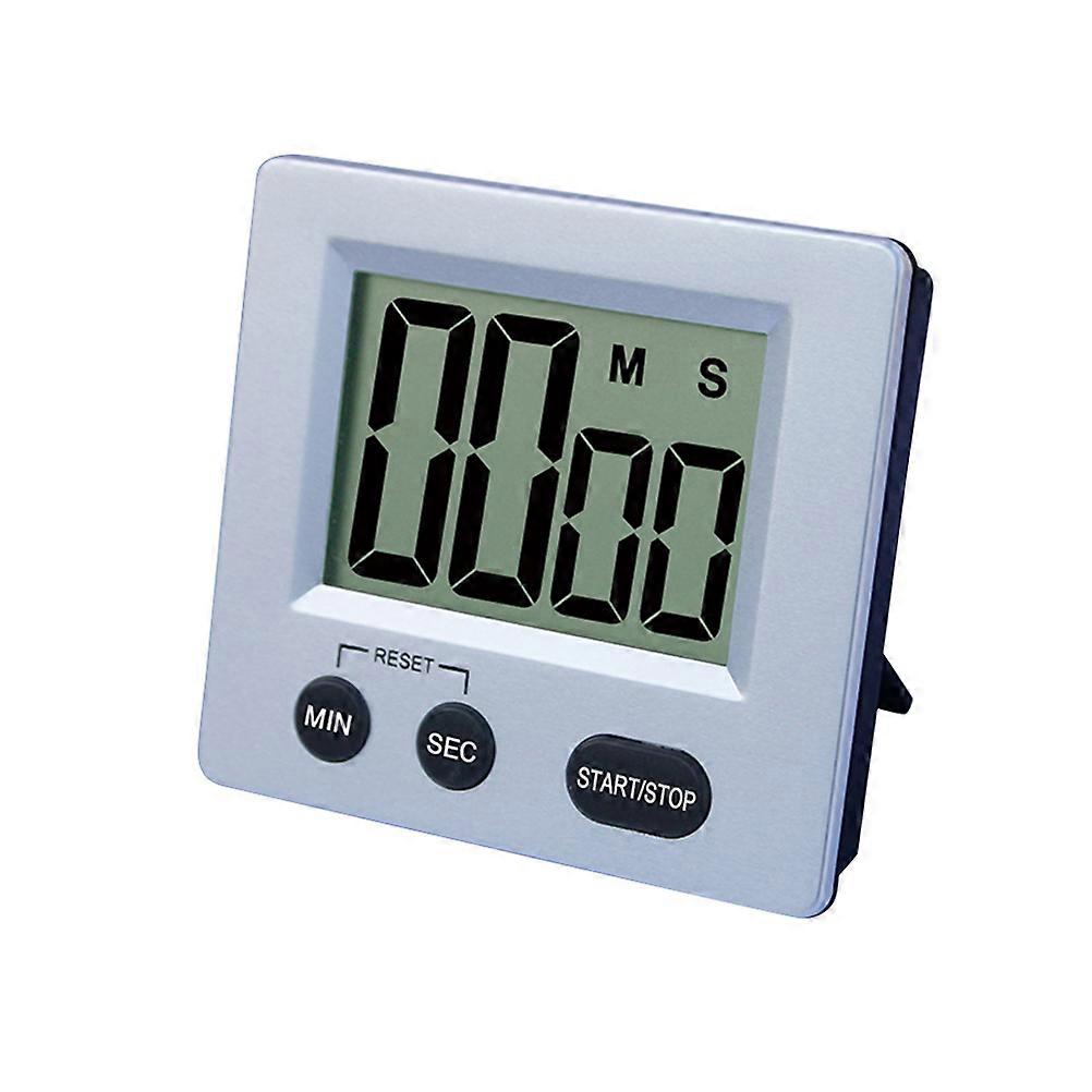 Countdown Stopwatch Timer Kitchen Timers Lcd Digital Screen Large Display Aluminum Material 1Pcs
