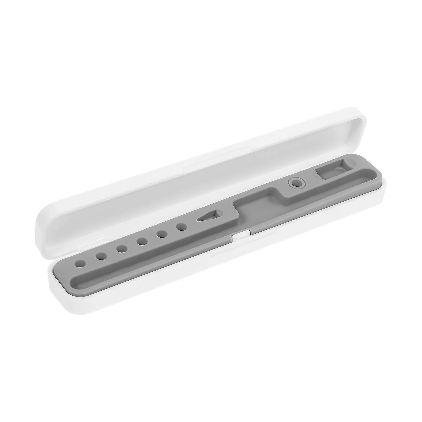 Pen Organizer Stylus Pen Case Daily Use Grey Color Rectangular Shape Scratch Protection 1Set