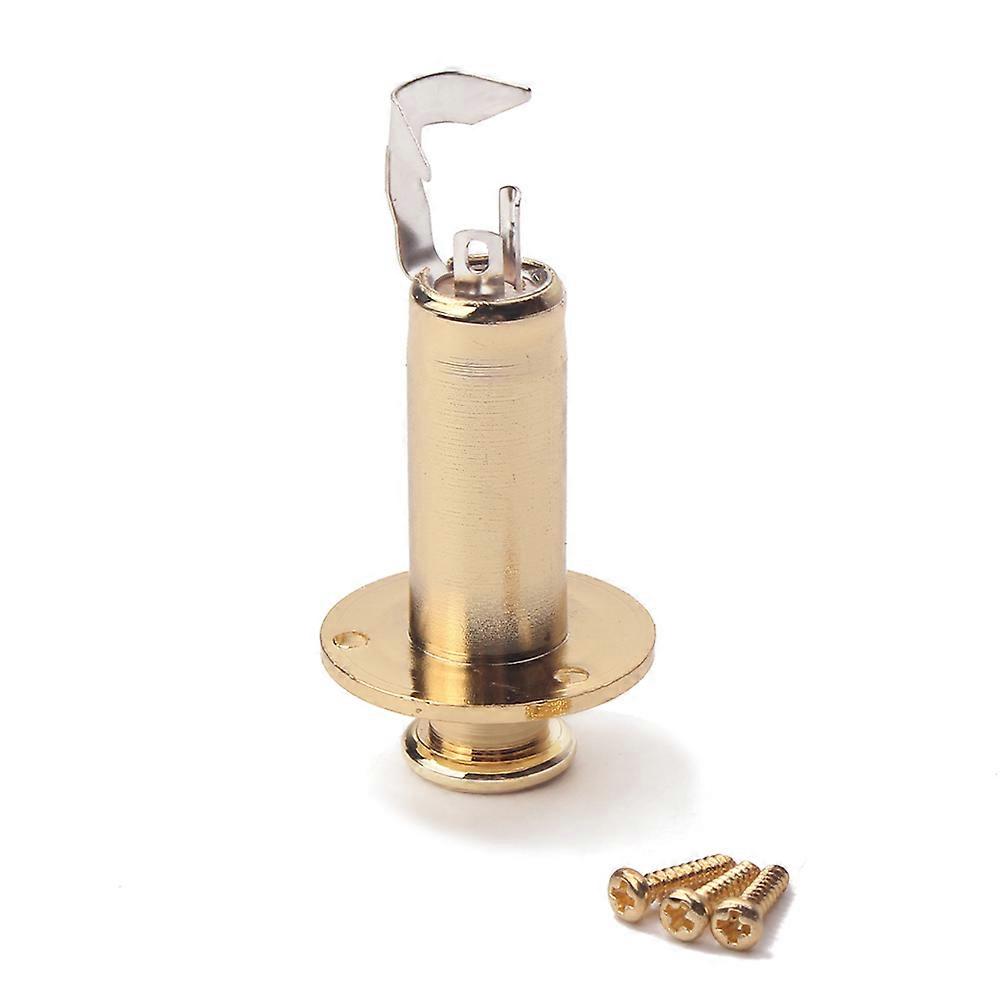 Pin Jack with Strap Button for Guitar, Bass, and Instruments Stereo/Mono Output Socket for Acoustic Folk Guitars