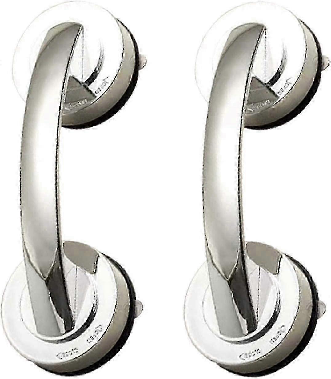 Self-Adhesive Kitchen Cabinet Pulls, Refrigerator & Sliding Door Handles, 2pcs/Set (Large, Silver)