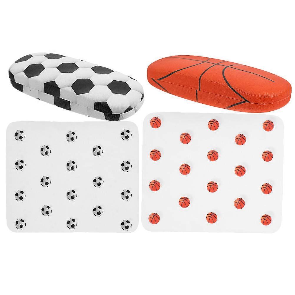 Sunglasses Case Hard Shell Eyeglass Case For Students Travel Protection Leather Material 2Pcs