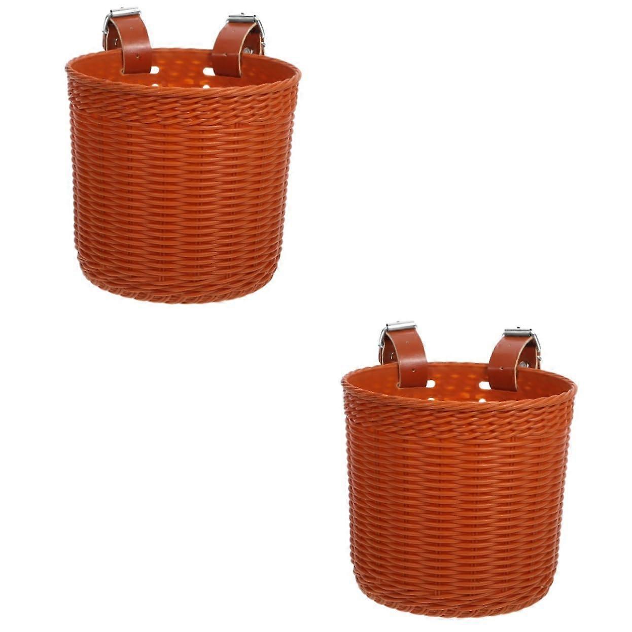 Bicycle basket Front Woven Design Sturdy and Light Storage basket for bicycles for children's bicycles Practical solution to reduce load Individual 3