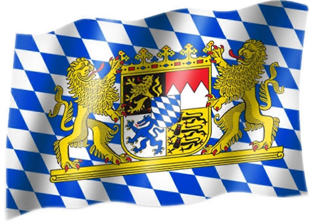 Bavaria Flag with Lion - Small Diamonds State Flag 150 x 90 cm, Durable Hoisting Flag with Eyelets, High Quality