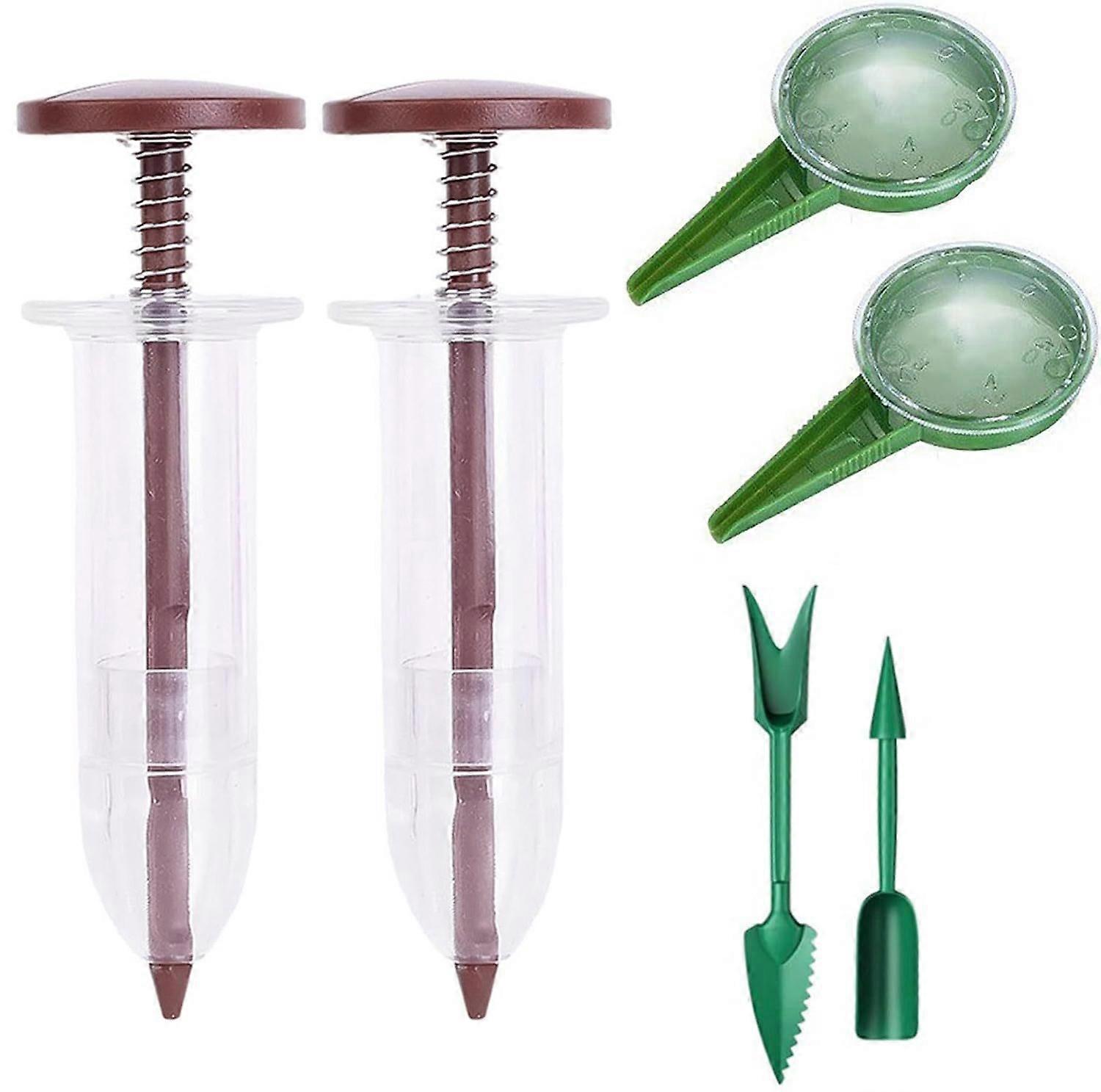 6Pcs/Set Plastic Seed Spreader Kit 5-Speed Round Planter Dibber Seed Dispenser