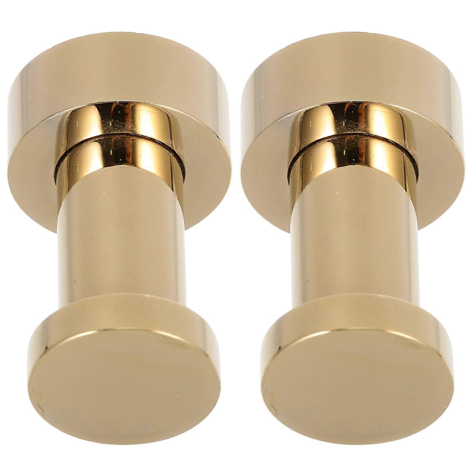 Bathroom Hanger Towel Hook For Bathroom Round Towel Wall Hook Home Use Golden 3X1.8X1.8CM Hanging 2Pcs