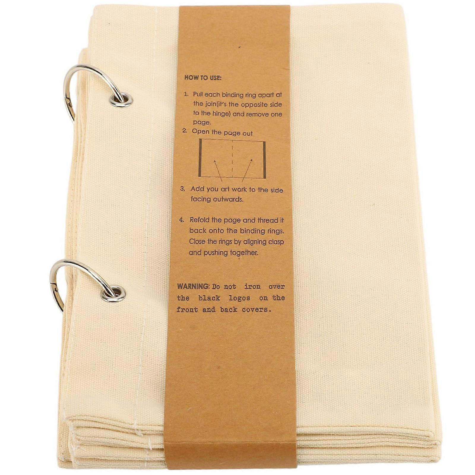 Linen Fabric Sketchbook Art Journal Blank Pages Reinforced Binding Fabric Sketch Book Stitchbook For Drawing 175x145mm