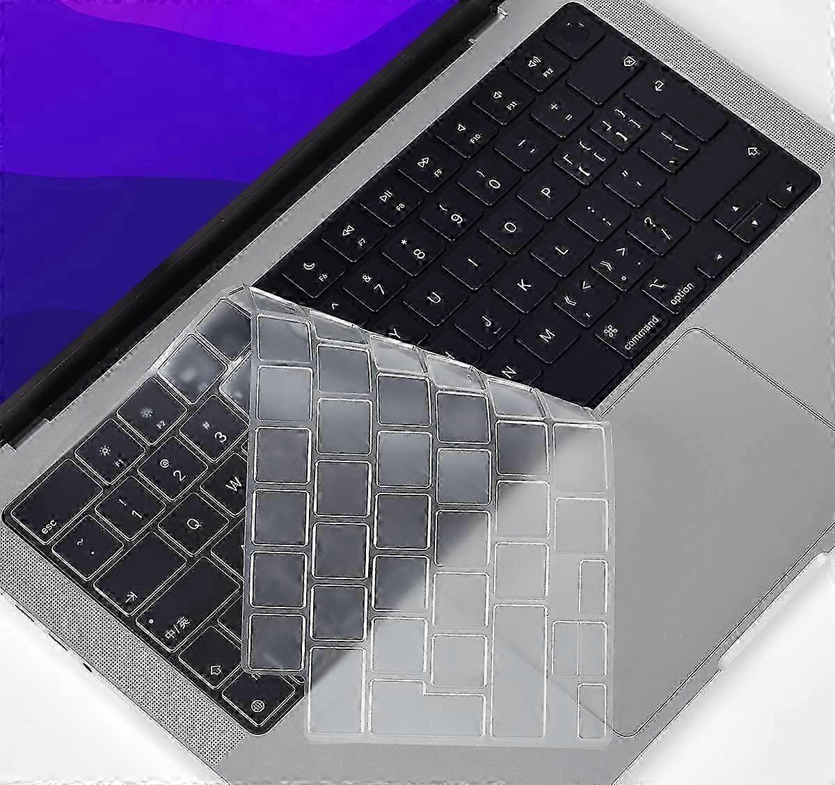 Premium Ultra-Thin Keyboard Cover for 2023 Apple MacBook Pro 16" Model A2780 A2991 Keyboard Layout - Transparent