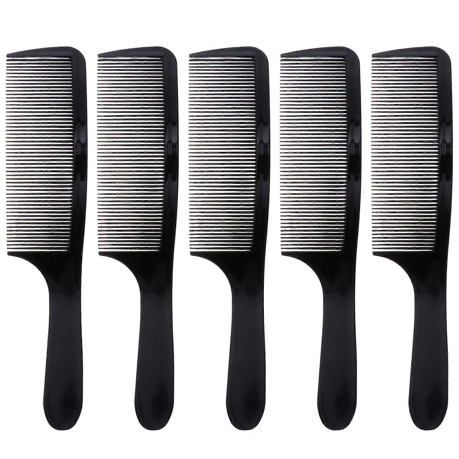 5pcs Flat Clipper Combs for Hair Cutting – Durable Hairdressing Tool with Curved Design for Easy Styling at Home or Professional Use, Suitable for
