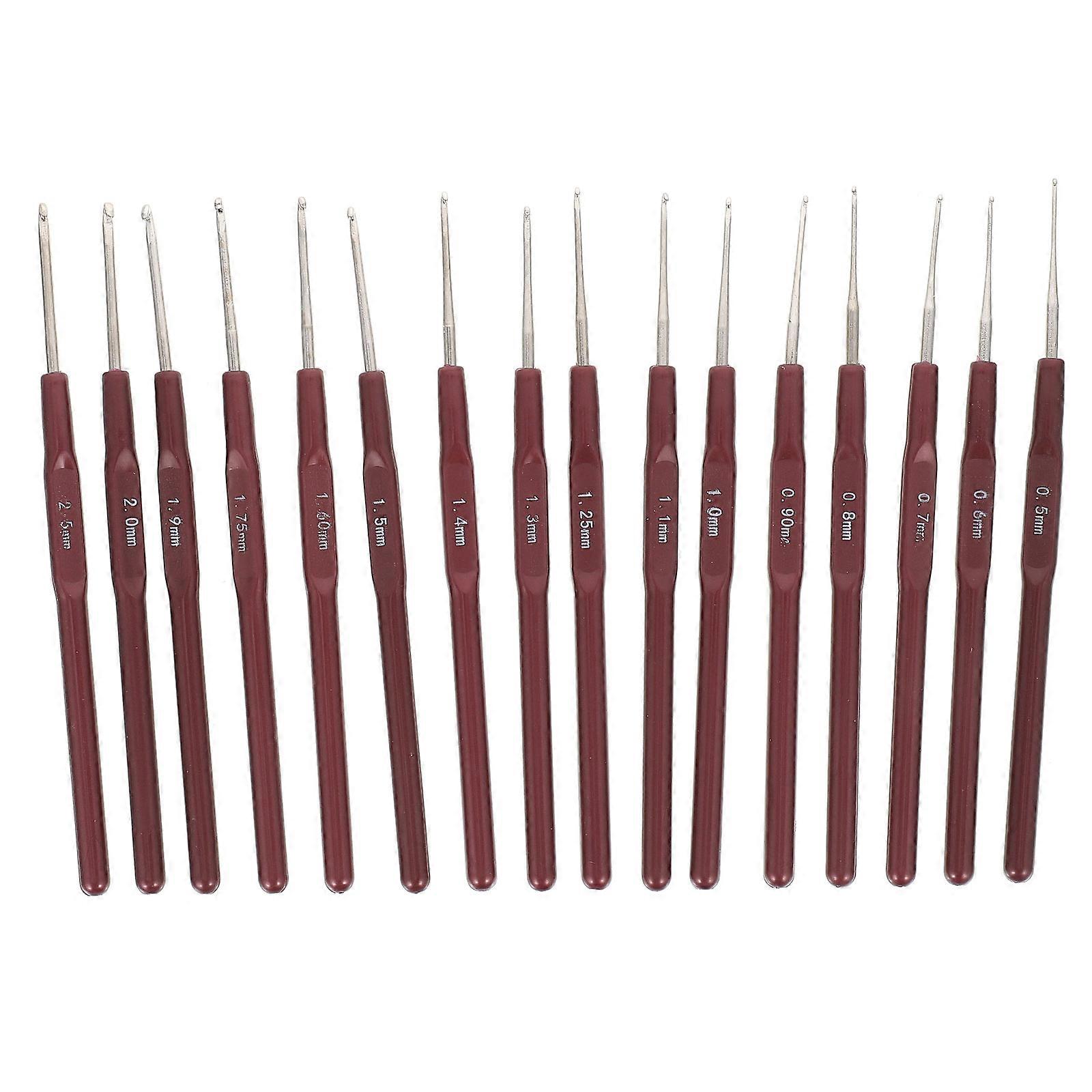 Crochet Needles Plastic Crochet Needle Knitting Tools Beginner-Friendly 16Pcs