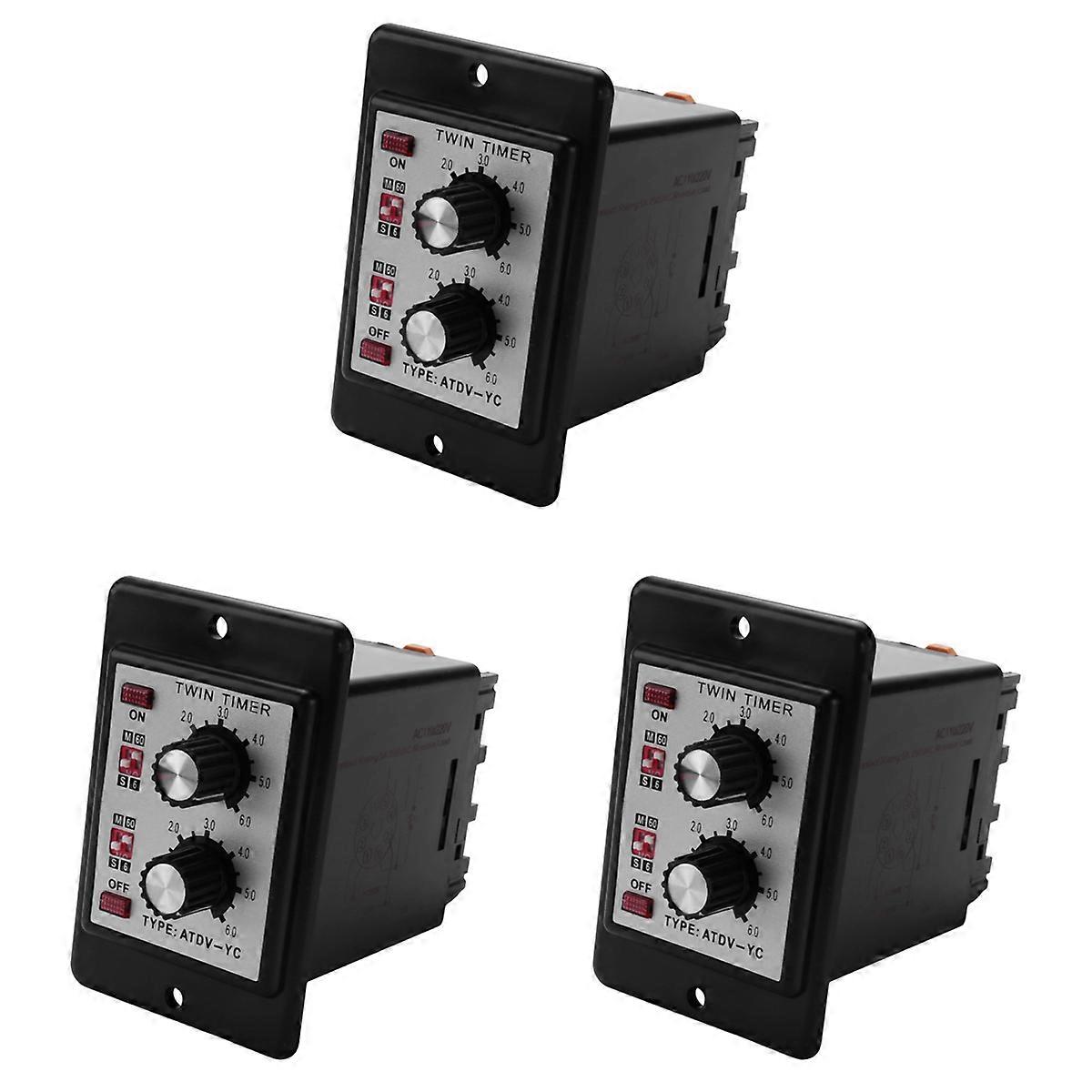 Ein-Aus-Doppel-Timer-Relaisknopf-Steuerzeitschalter (AC110/220V)