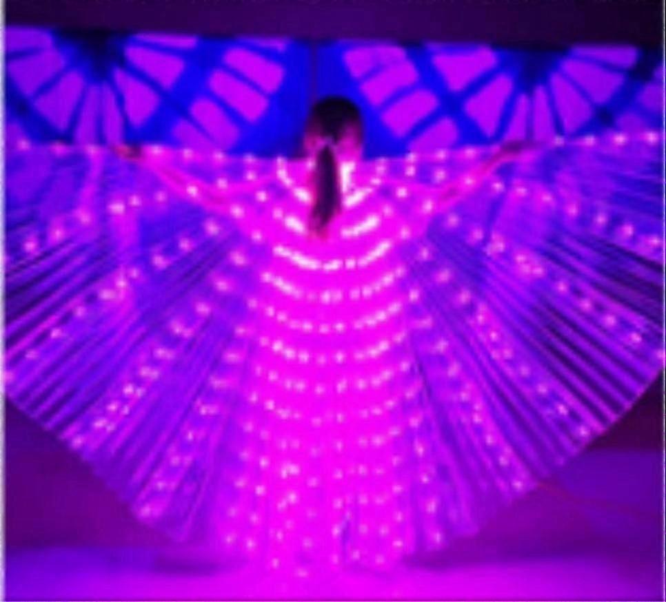 大人のための新しい到着LEDウィング、ベリーダンスコスチュームのためのバタフライウィングを照らします