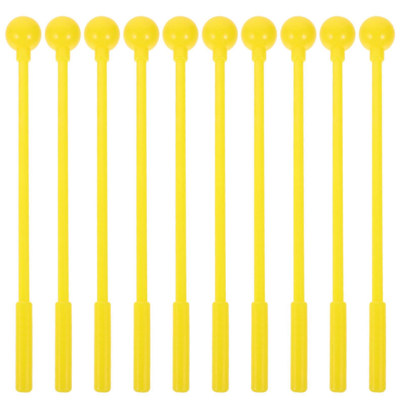 Mallets Percussion Drum Mallets Performance Drumstick Tongue Drum Mallet Yellow 20.00X2.00X2.00CM Versatile Use 10Set