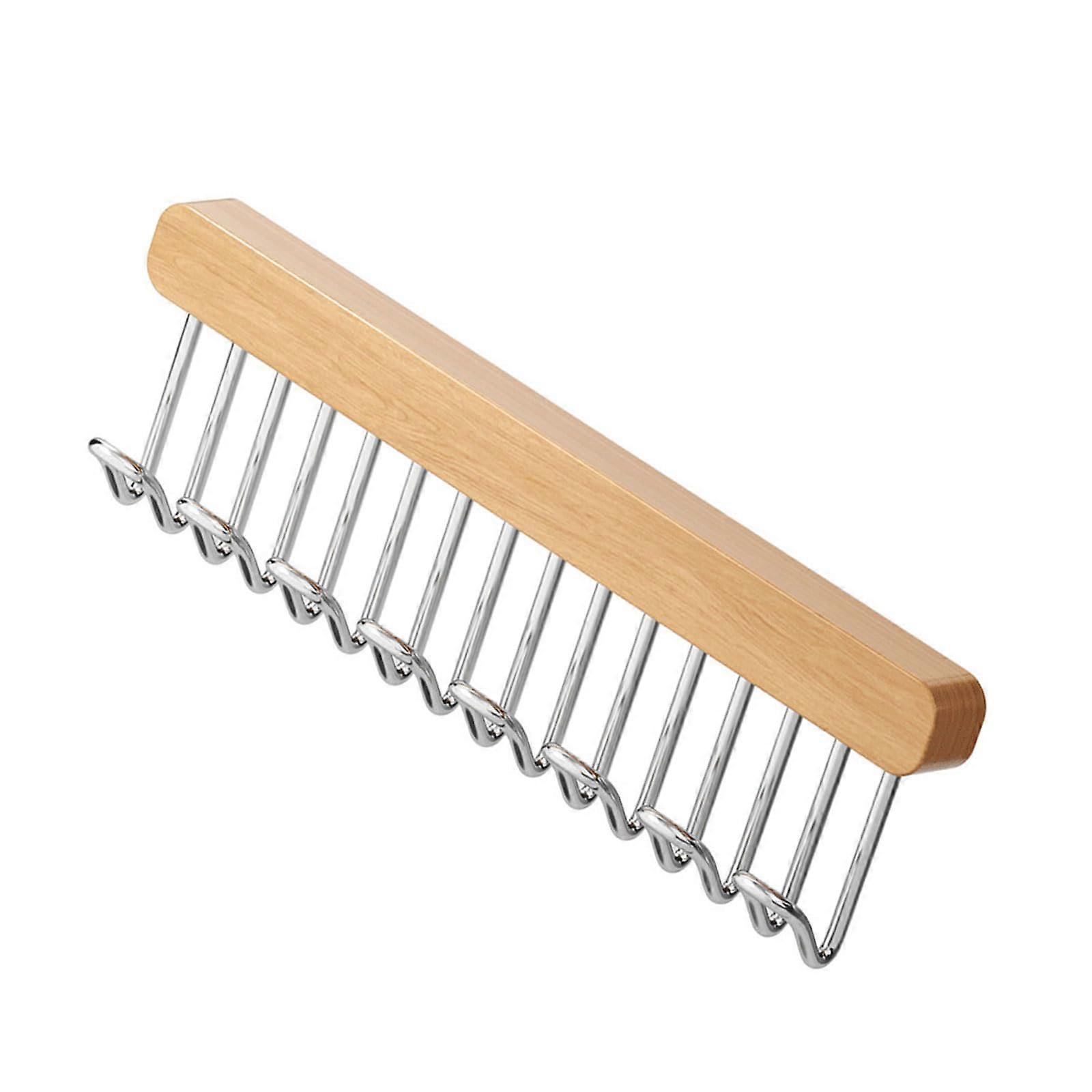 Spacesaving Camisole Hangers Efficient Camisole and Vest Hanging Rack Wooden Hangers with Multiple Hooks for Home 8 Hooks Right Pull