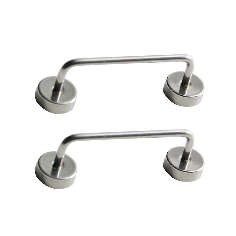 Collarbone Body Piercing Ring Studs Silver Round Cake Style Body Art Enthusiasts 2Pcs