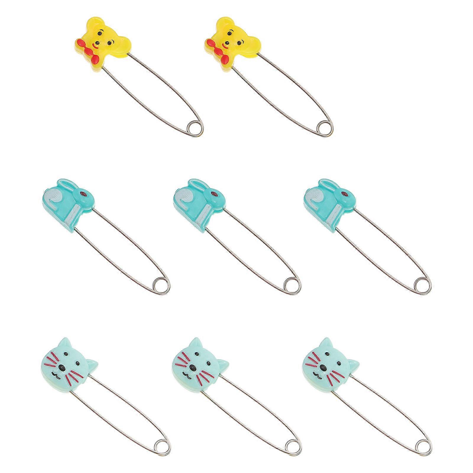 Durable U-Shaped Pin with Cartoon Motifs, Suitable for Fixing Baby Diapers