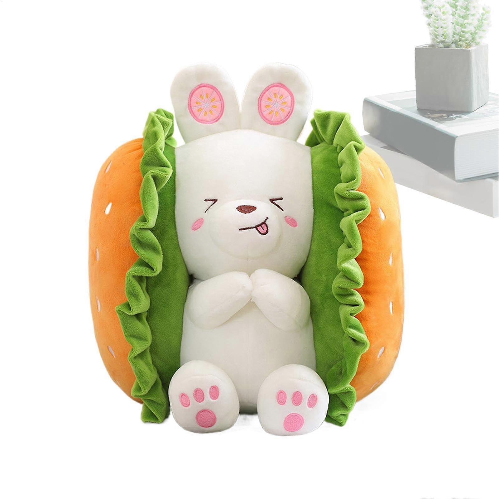 Plush Dog Bed, Animal Cushion – Cardboard Dog Hamburger Sofa Accessory, Soft Pet Sofa Cushion for Small Dogs