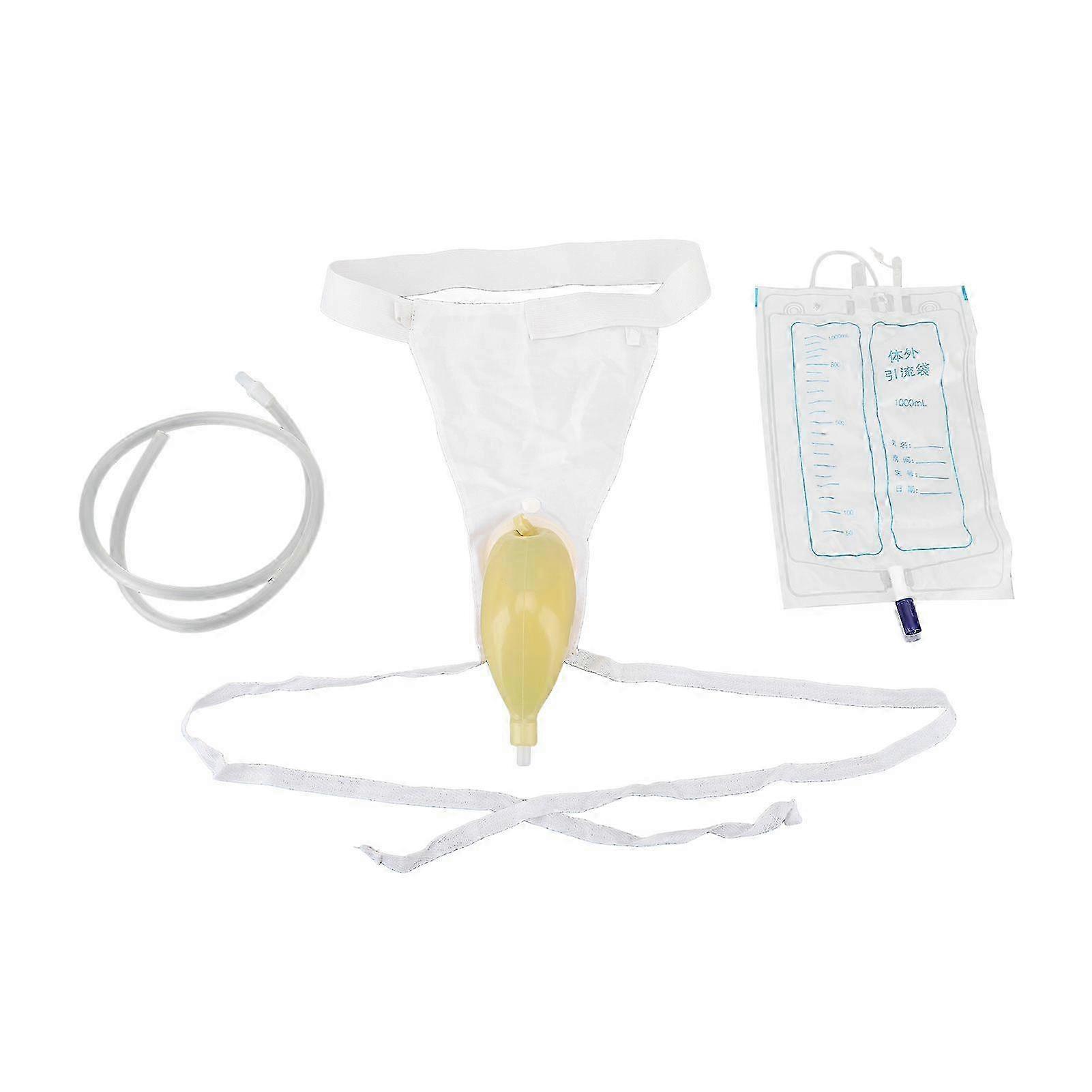 Reusable 1000ml Silicone Urine Collector Bag for Elderly, Skin-Friendly Drainage Solution