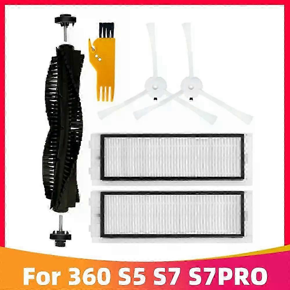 Replacement Compatible Parts for 360 S5 / S7 / S7 Pro Robot Vacuum Including Brushes, Filters, Mop Cloths and Water Tank Filter
