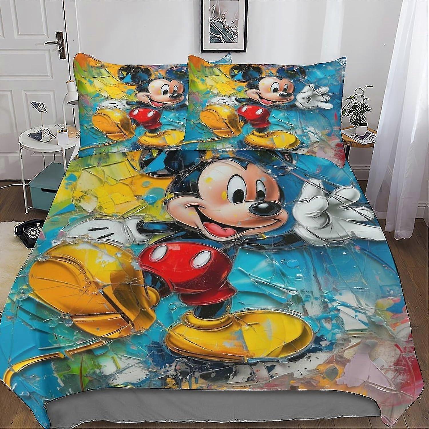 Chic Comforter Cover Set with Hidden Zipper Closure - Stylish Microfiber Cartoon Bedding with 3D Print, 3-Piece Set with Pillow Suitable for