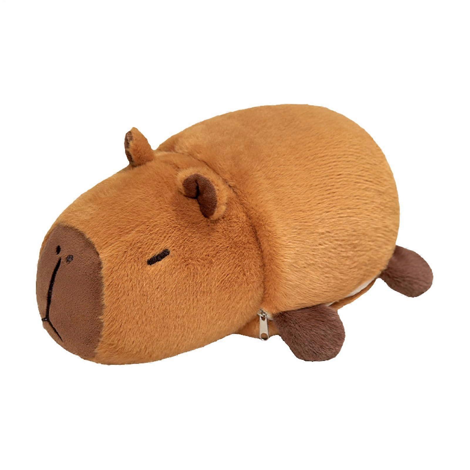 Capybara Plush Toy, soft stuffed animal, realistic plush texture, huggable 9.8inch size, ideal for kids and bedrooms, plush material, 9.84 inches.