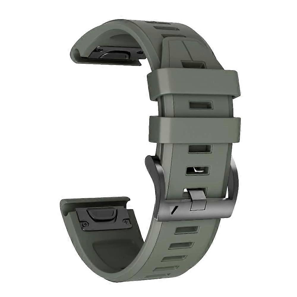 Silicone Watch Strap for Garmin Fenix 7 7X 6 6X Pro 5 5X 3HR 935 EPIX D2, Quick Release, 26mm