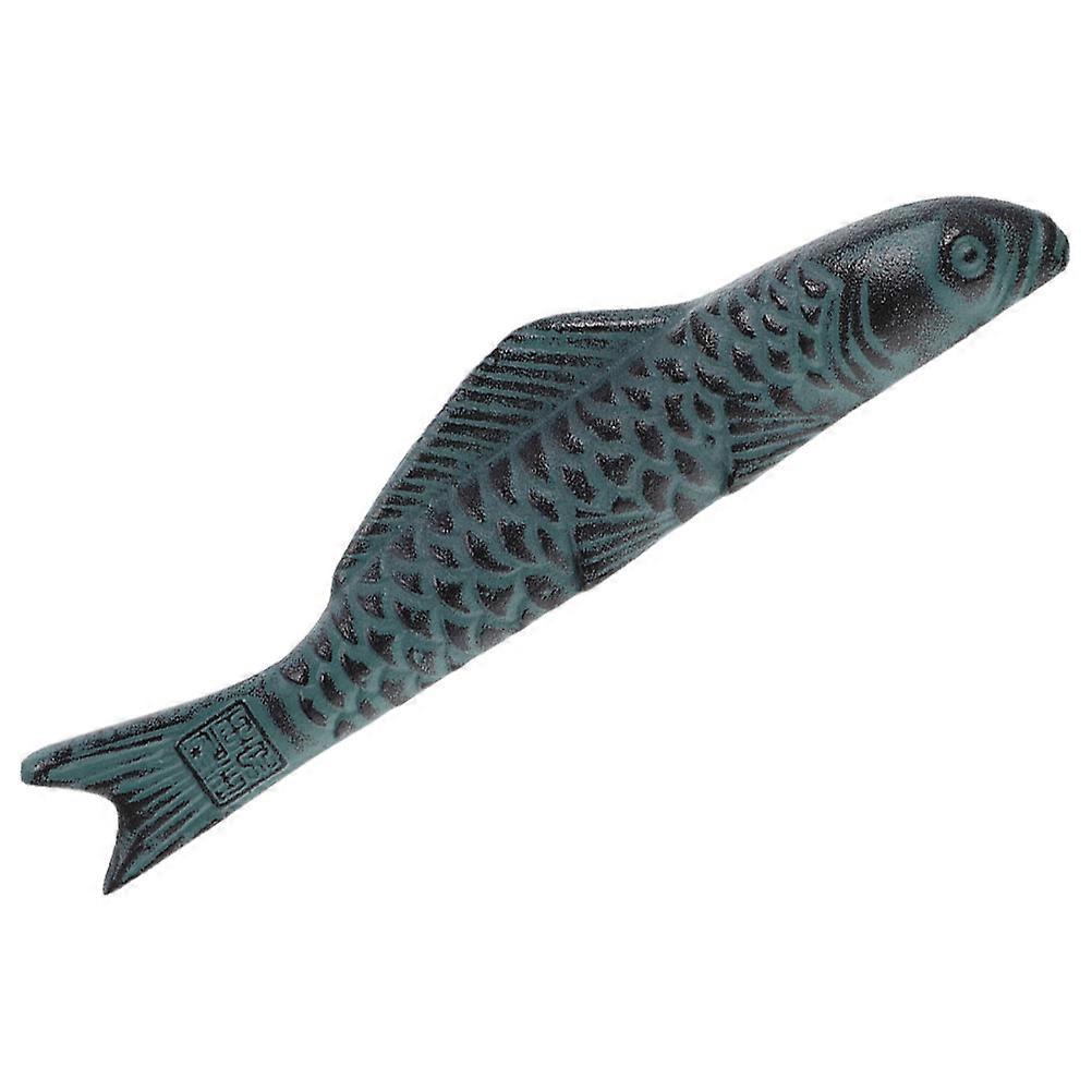 Decorative Paper Weight Dark Green Calligraphy Tool 18.50X4.00X2.30cm Cast Iron 1Pcs