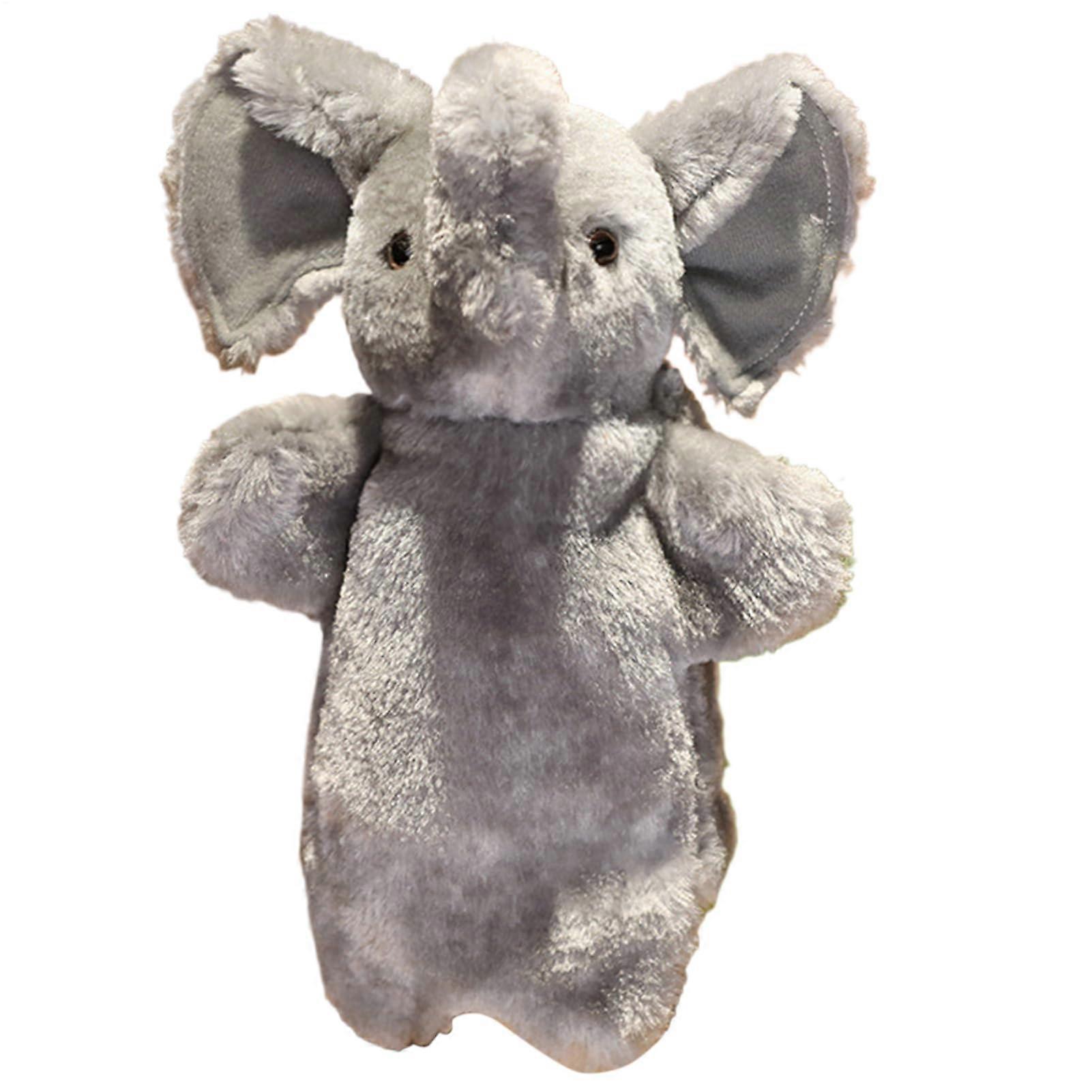 Elephant Hand Puppet, Soft Plush Toy, 10.24 x 5.91 Inches, Kids Theater Puppet, Interactive Storytelling Toy