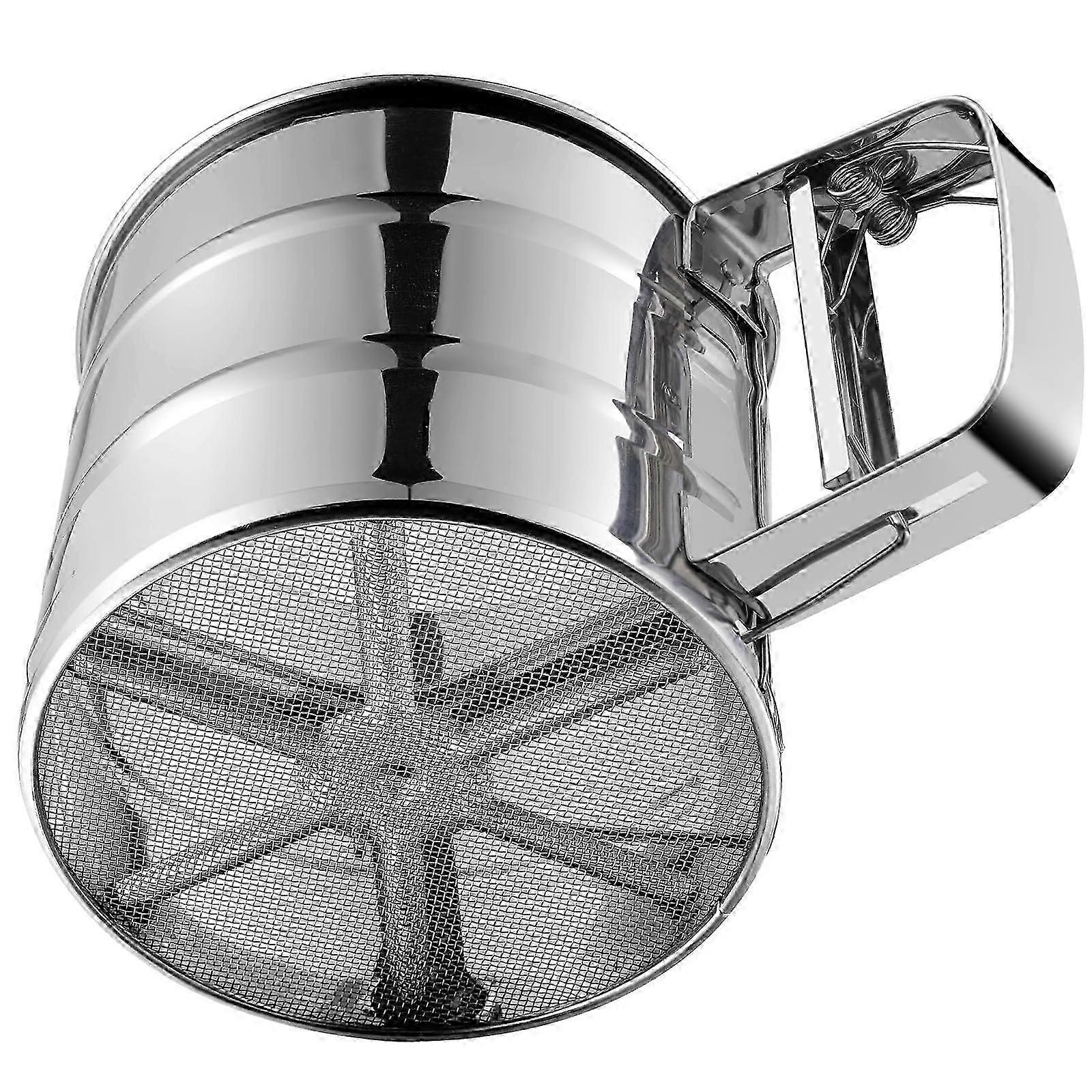 Fine Mesh Flour Sifter in Stainless Steel Double Layer Design, Perfect for Baking Needs and Techniques