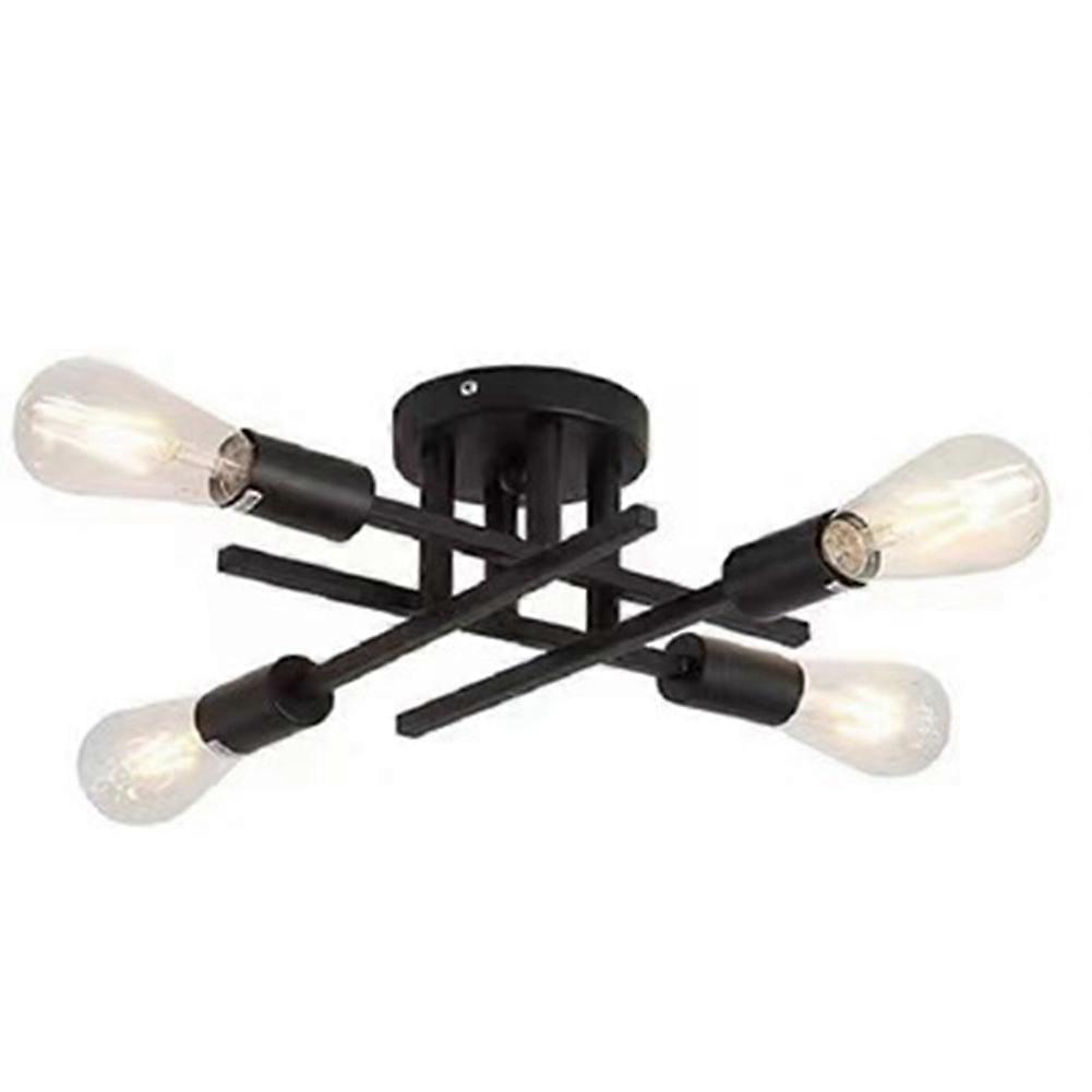 Industrial Style American Ceiling Lamp Corridor Aisle Living Room Chandelier Semi-Recessed Ceiling Lamp (Without Lamp)