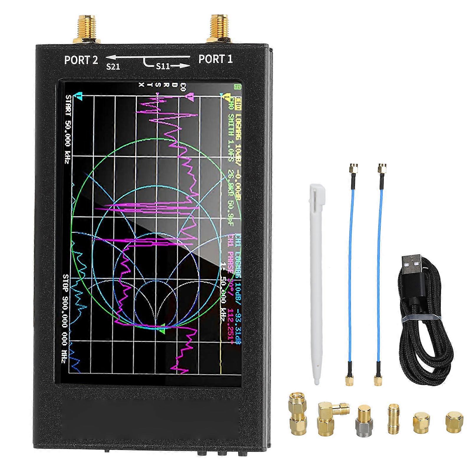 V2 Vector Network Analyzer 4.3in NanoVNAF Antenna Analyzers 50KHz 3GHz Aluminum Alloy Shell