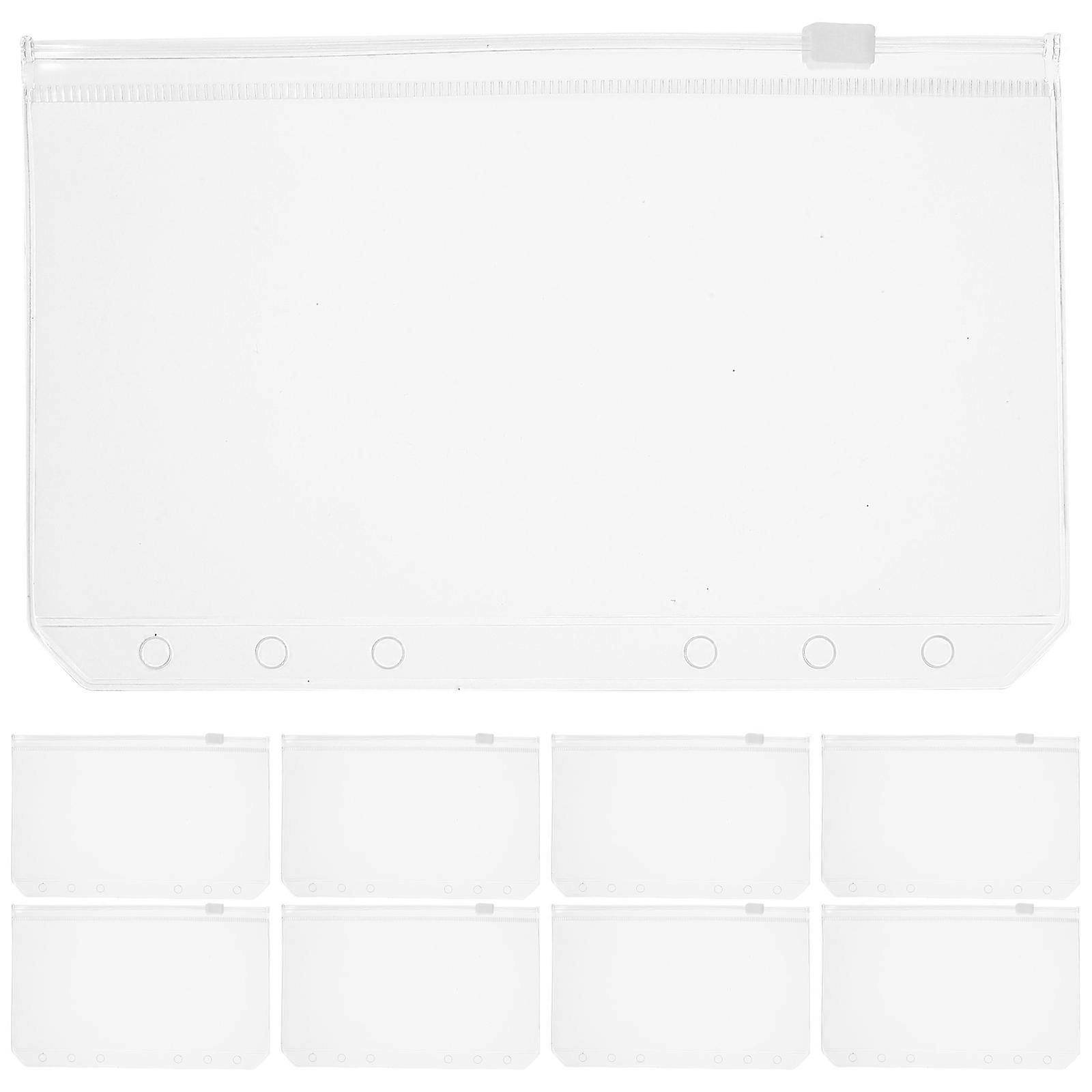 Rectangular Binder Pockets Budget Sheets PVC 12Pcs Home Use